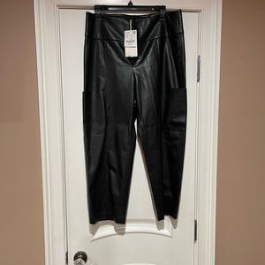 Brand New Faux Leather Cropped Pants (Fits a size 10 well)